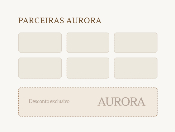 Cartão de descontos exclusivos Aurora